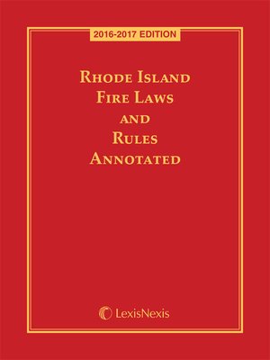 cover image of Rhode Island Fire Laws and Rules Annotated